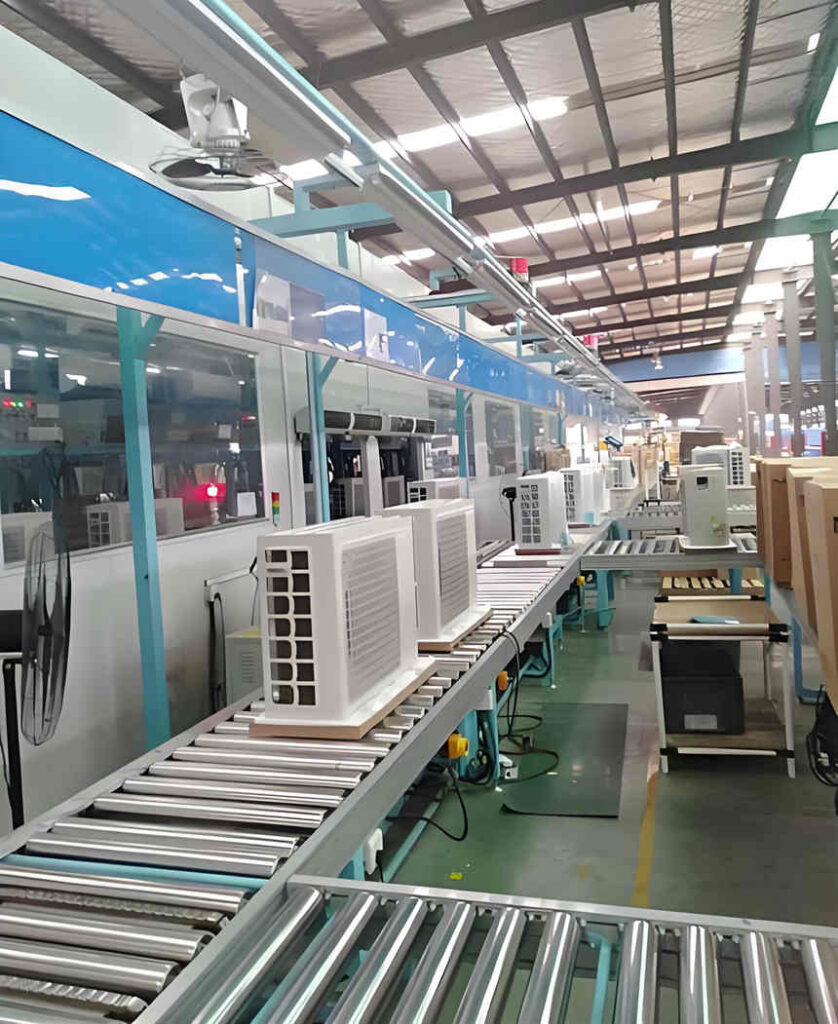 air conditioner assembly line